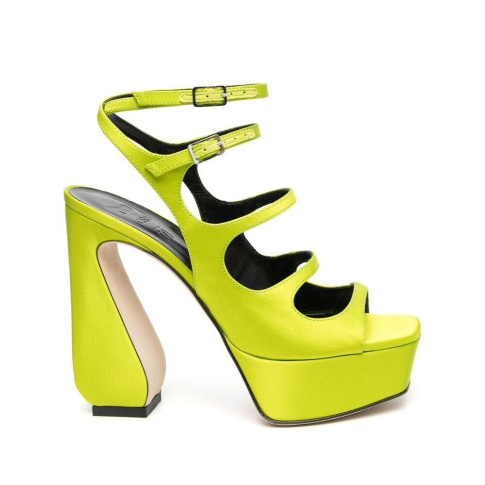 Si Rossi Women's Crepe Satin Heel Sandals